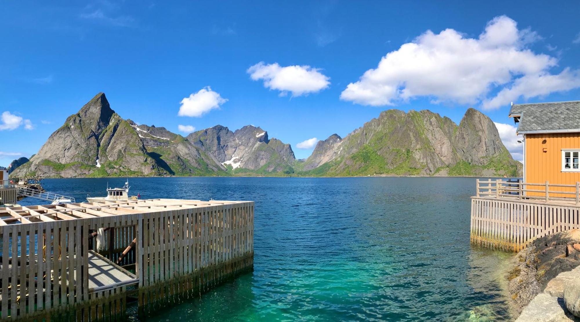 Hamnoya Bridge Panorama Reine